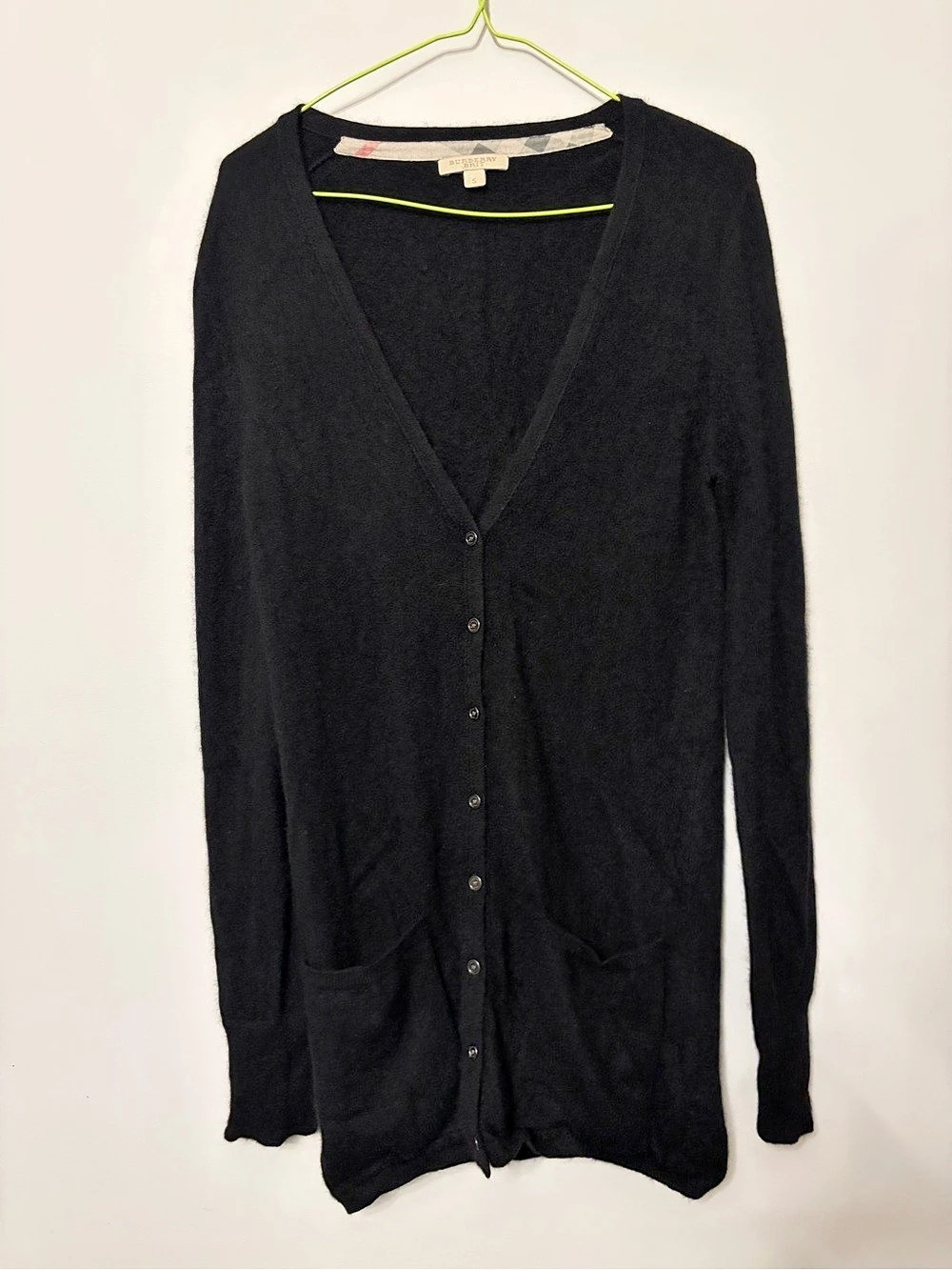 Burberry Cashmere Cardigan in Black Small